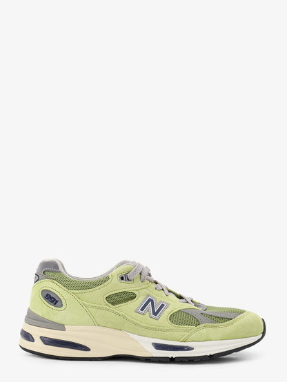 Mesh and suede sneakers with side logo thumbnail