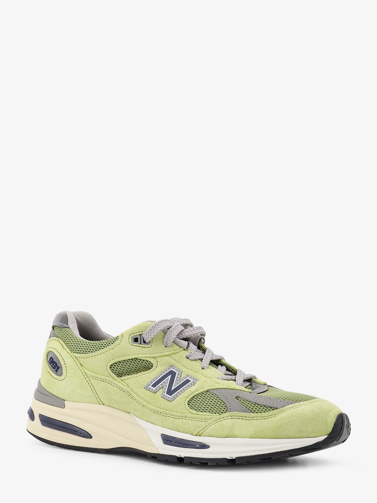 Mesh and suede sneakers with side logo