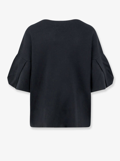 Wool blend boat neck sweater thumbnail