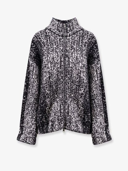 Zip-up knitted bomber jacket thumbnail