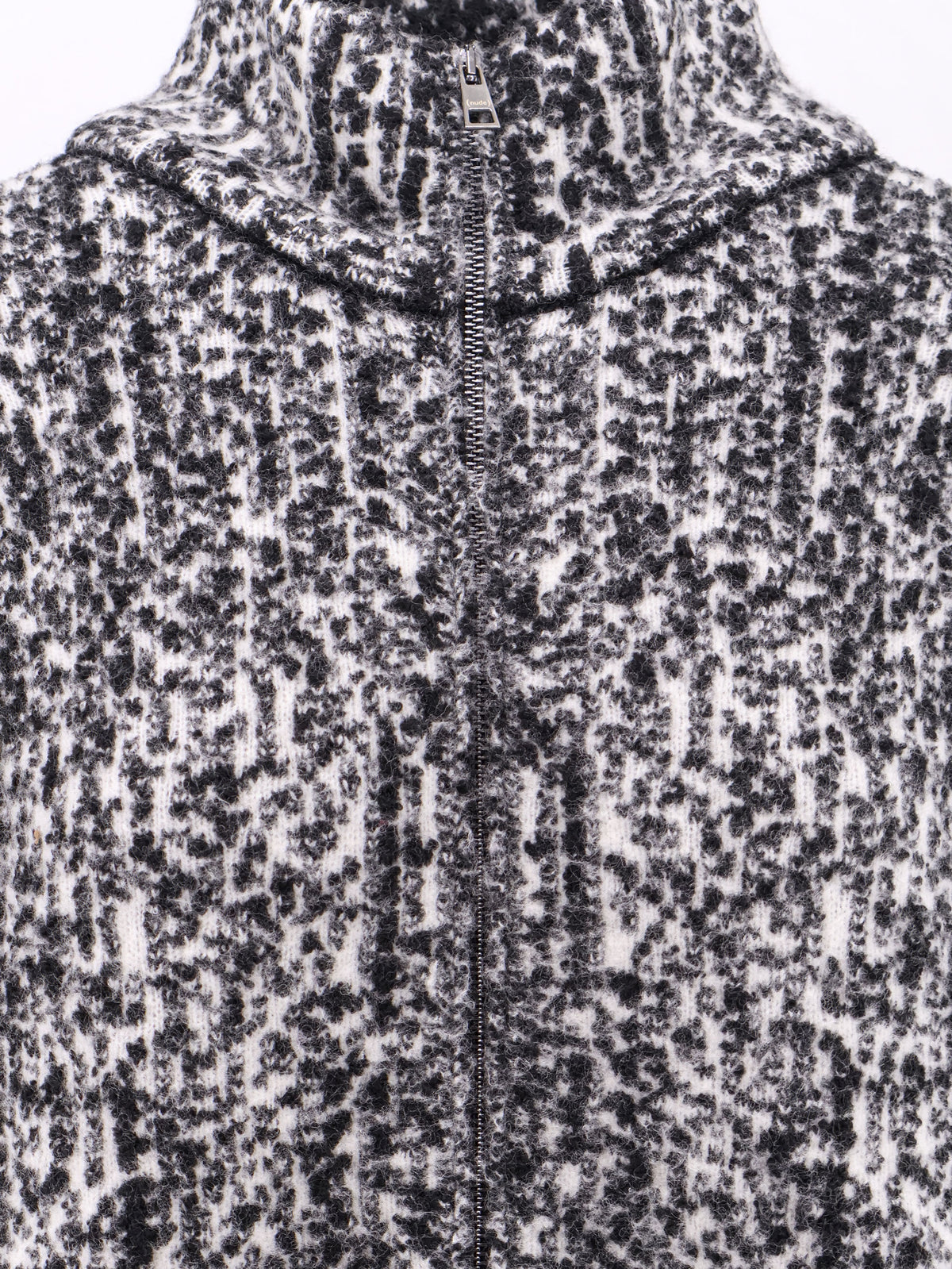 Zip-up knitted bomber jacket