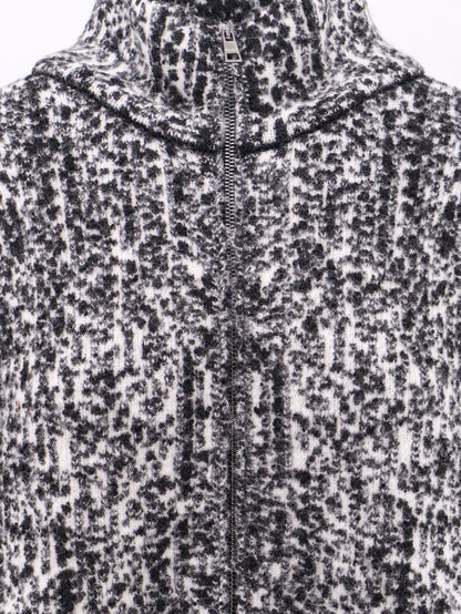 Zip-up knitted bomber jacket thumbnail