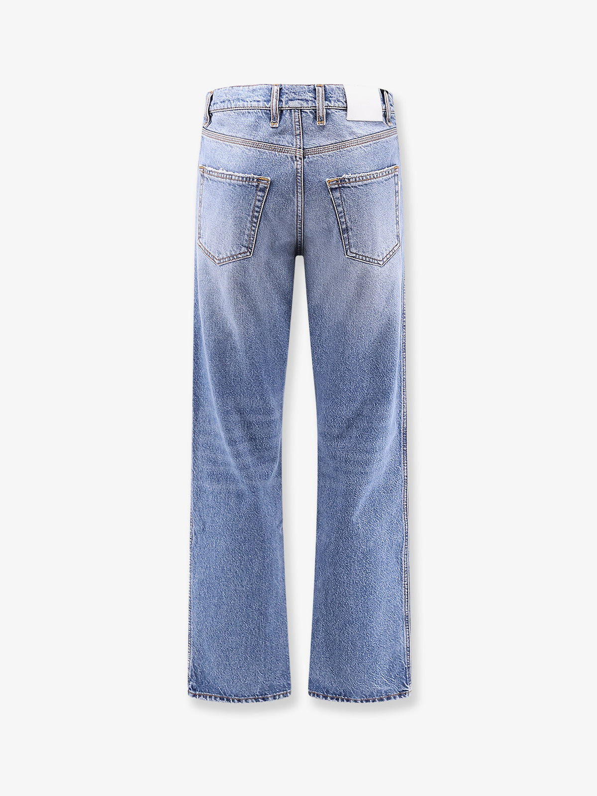 Distressed cotton jeans