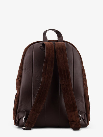 Suede backpack with woven pattern thumbnail