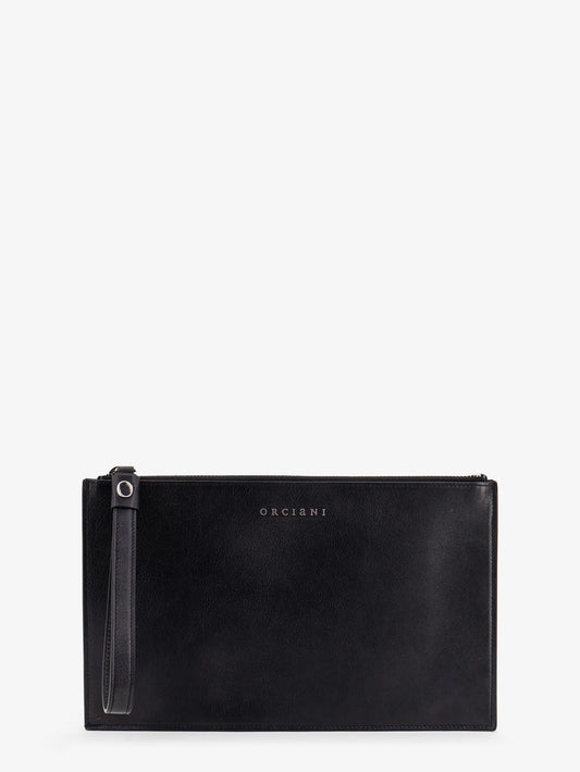 Leather clutch bag