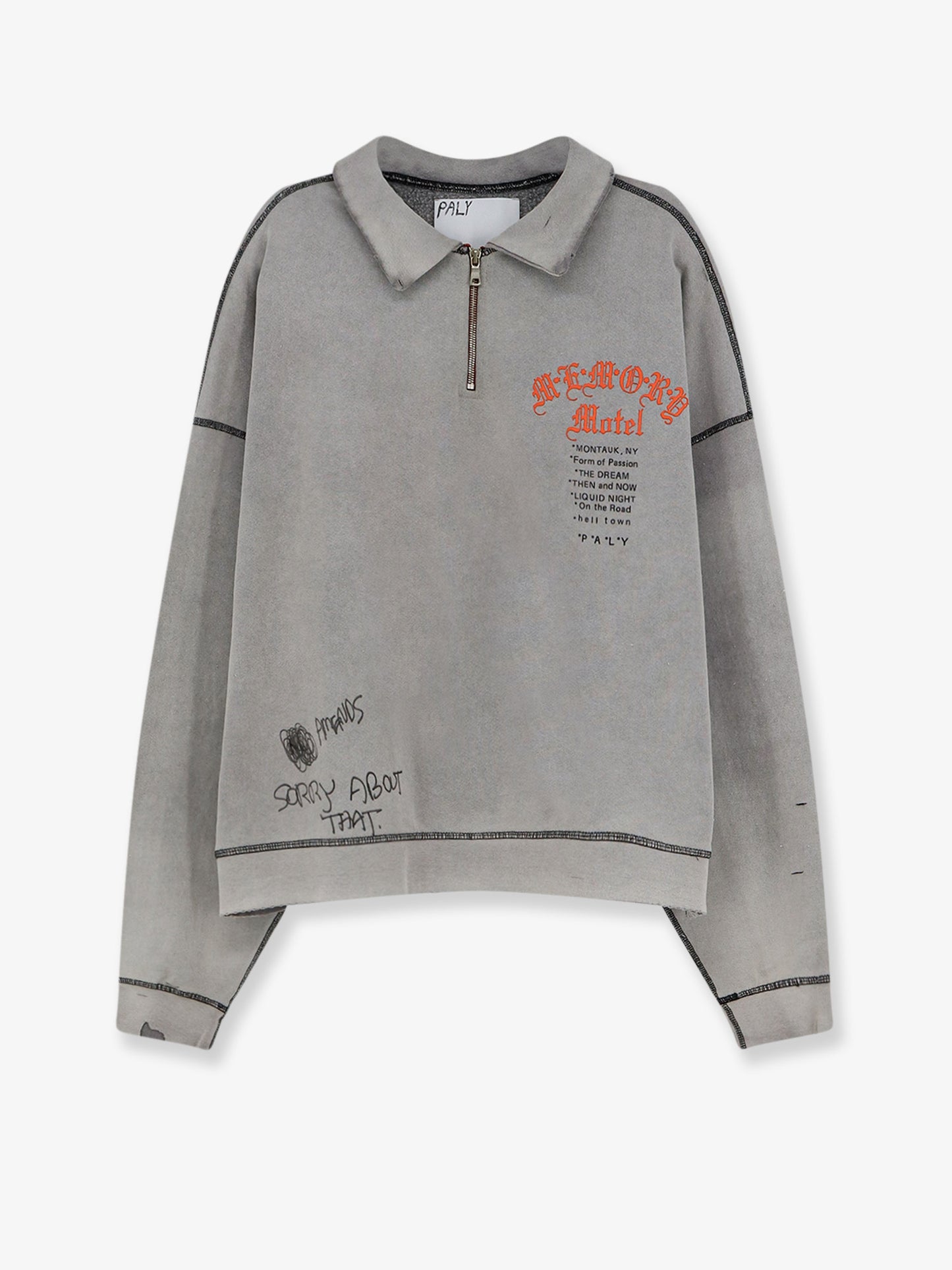 Cotton sweatshirt with front logo print