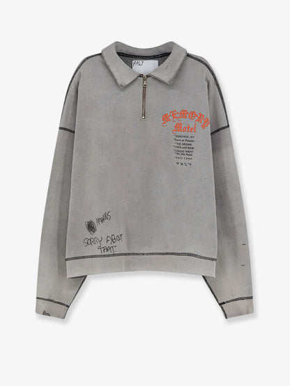 Cotton sweatshirt with front logo print thumbnail