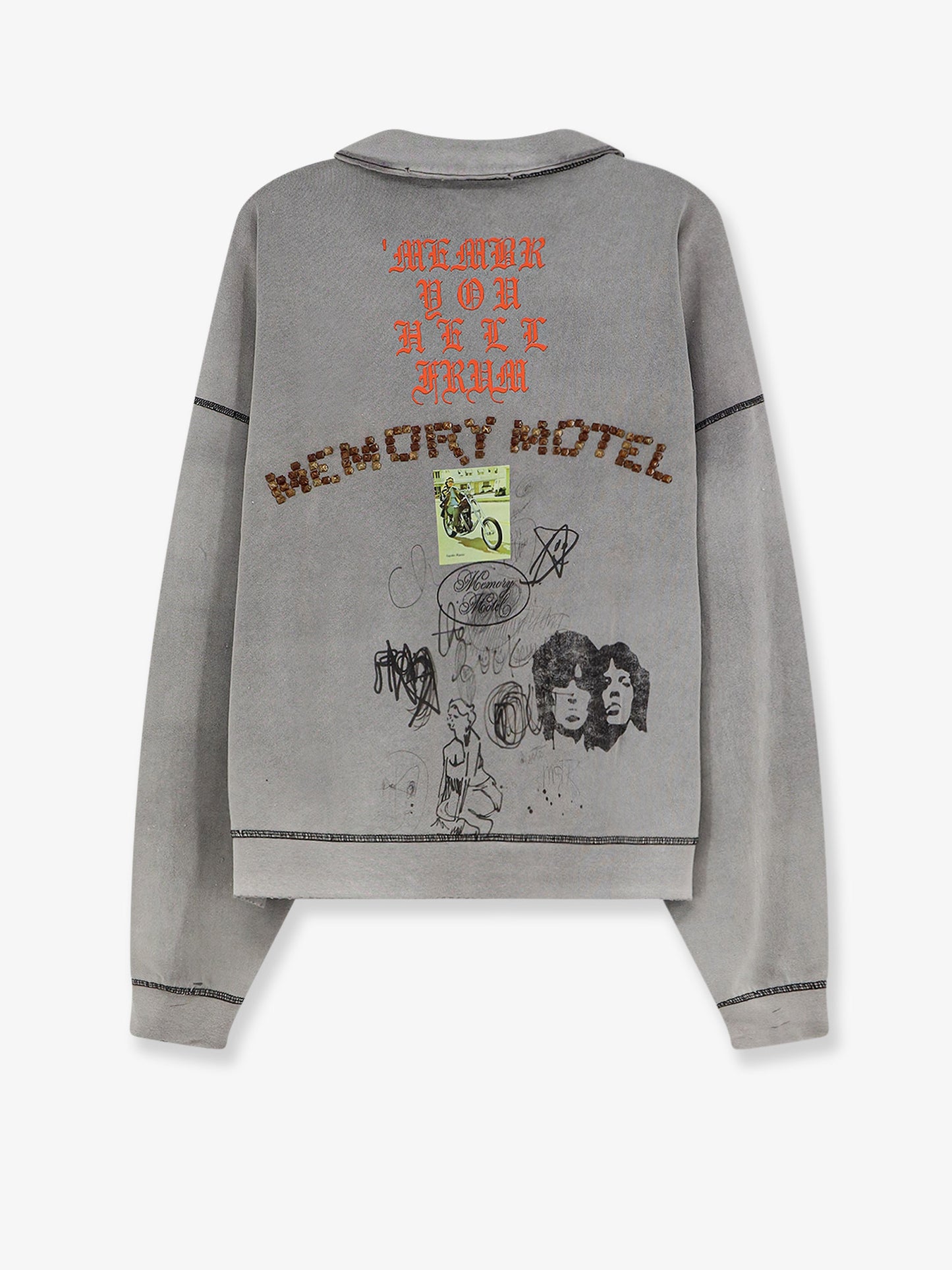 Cotton sweatshirt with front logo print