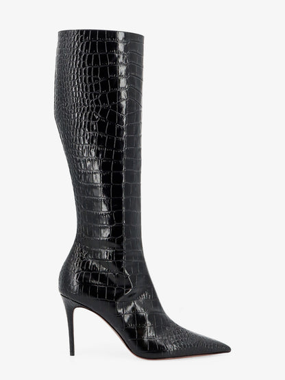 Vera 85 croco effect leather boots thumbnail