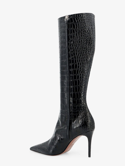 Vera 85 croco effect leather boots thumbnail