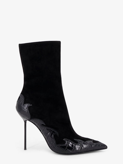 Queen of Hearts ankle boots with cut-out embroidery and heart inlays thumbnail