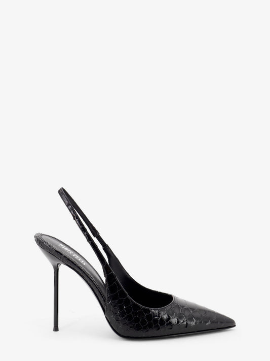 Lidia pump in leather with python print