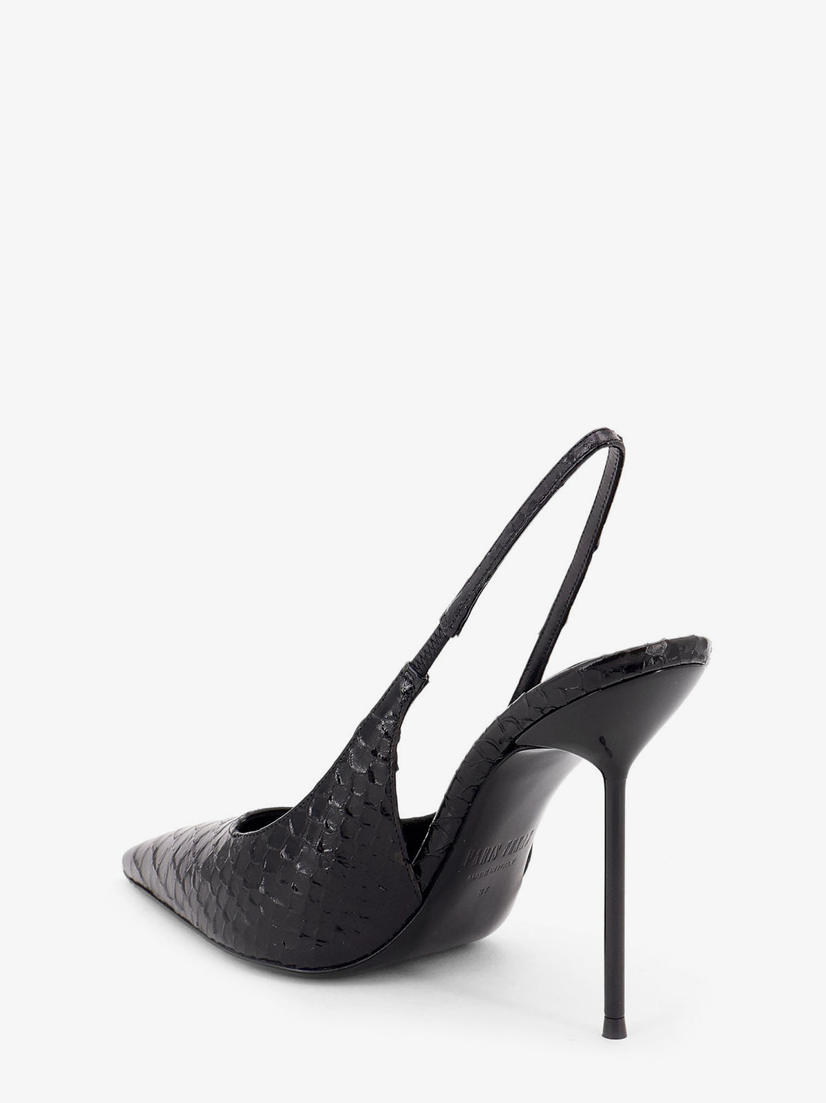 Lidia pump in leather with python print