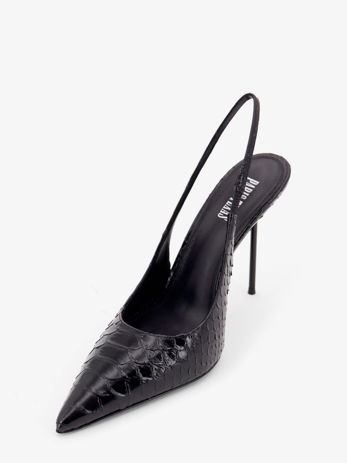 Lidia pump in leather with python print