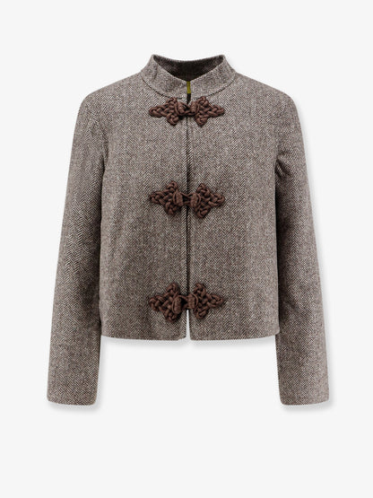 Aria wool blend jacket with frogs thumbnail