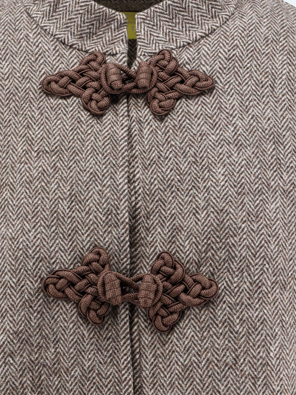 Aria wool blend jacket with frogs