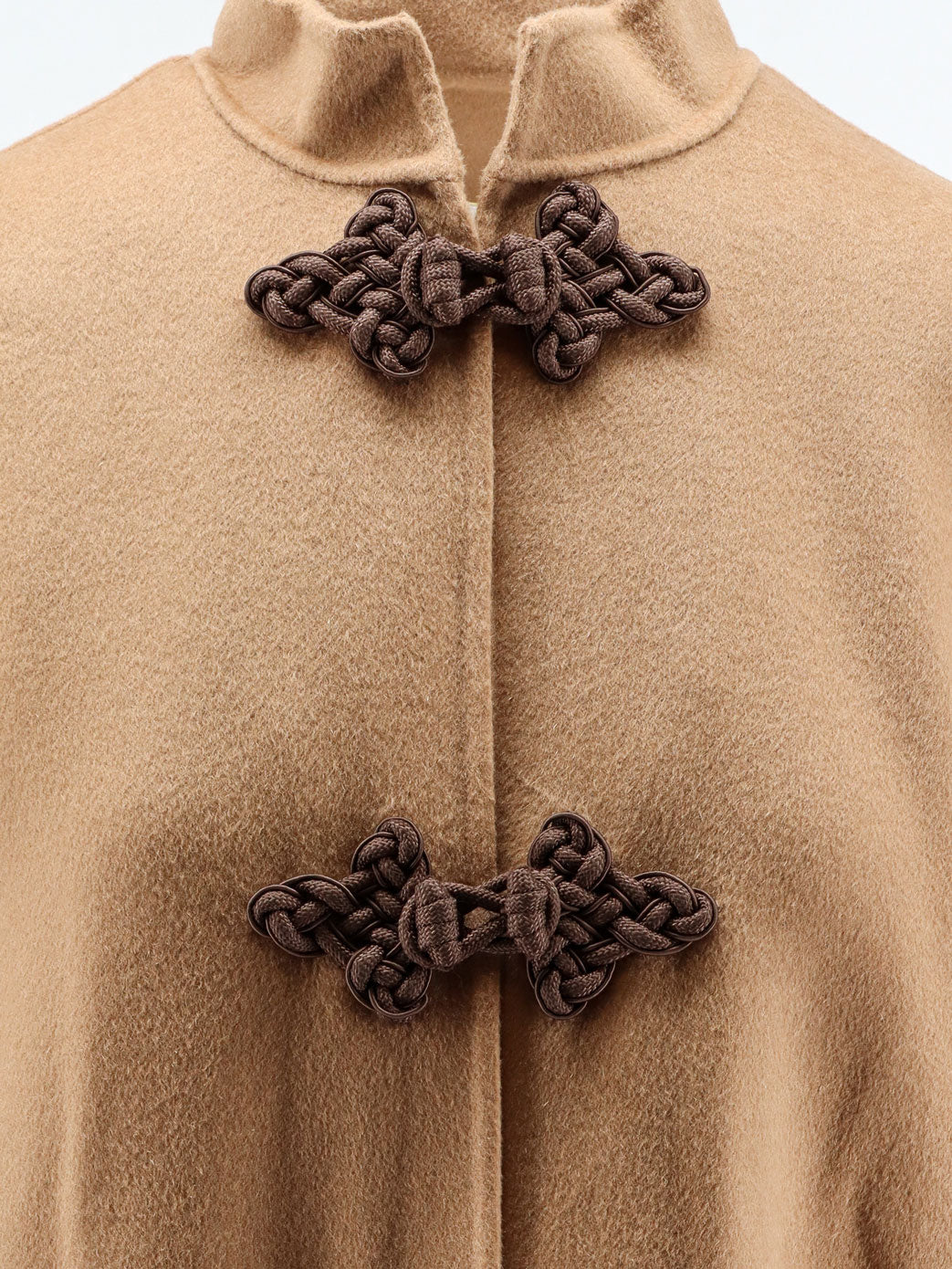 Harriet wool coat with frogs