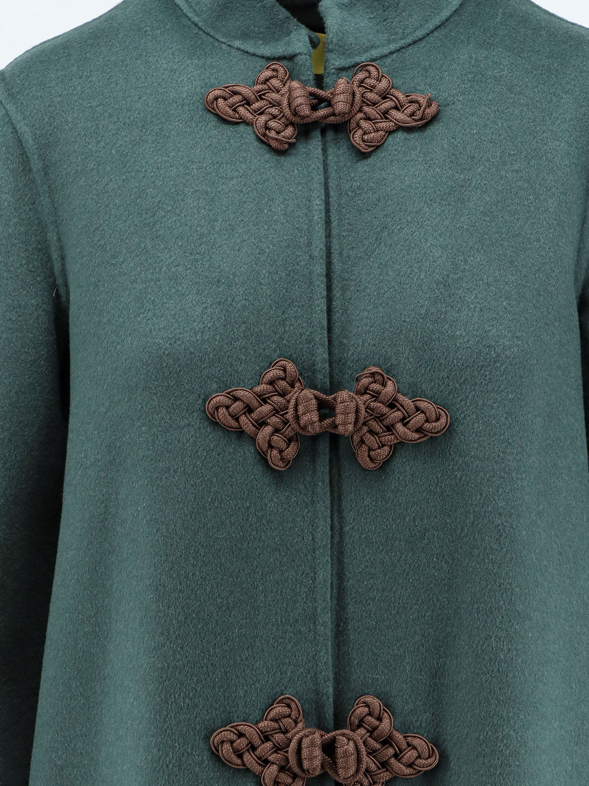 Harriet wool coat with frogs