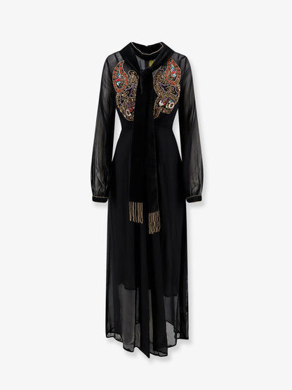 Vestito Sutton in viscosa con ricamo paillettes e strass thumbnail