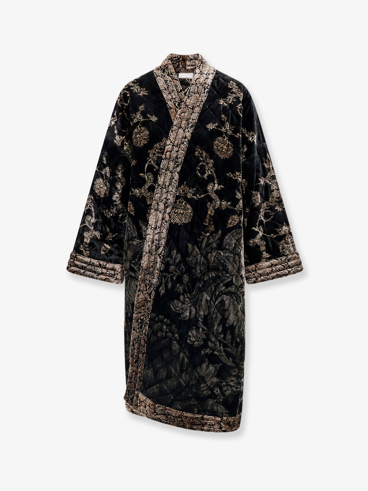 Kanpur padded viscose and silk kimono