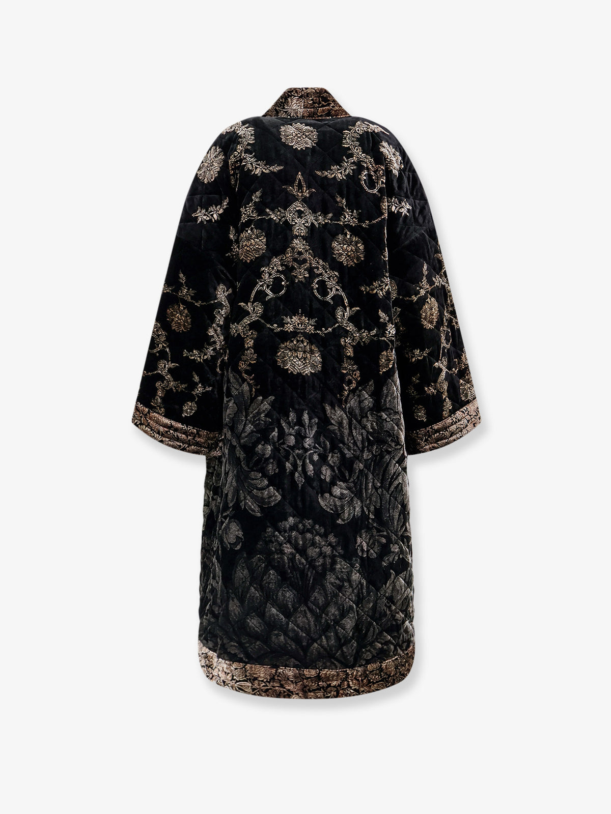 Kanpur padded viscose and silk kimono
