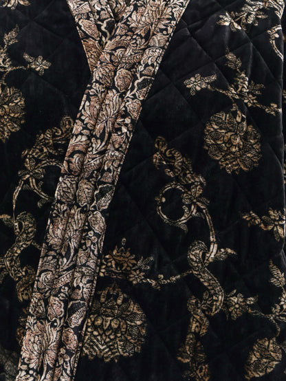 Kanpur padded viscose and silk kimono thumbnail