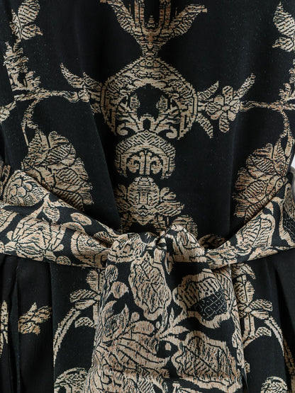 Mutkas printed silk long dress thumbnail
