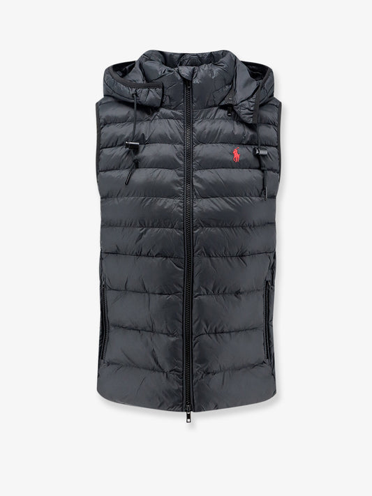 Sleeveless recycled nylon down jacket