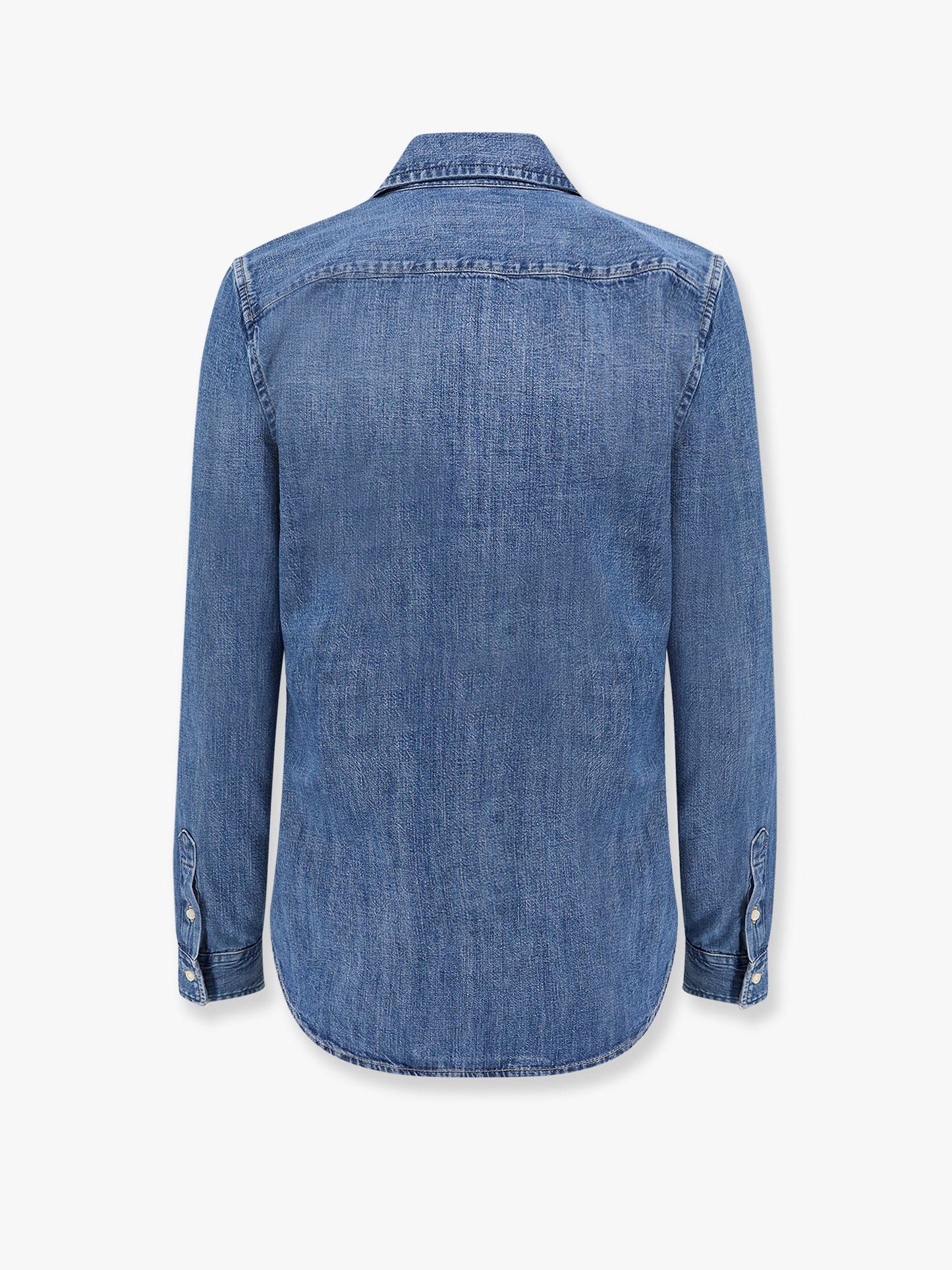 Denim shirt with embroidered logo