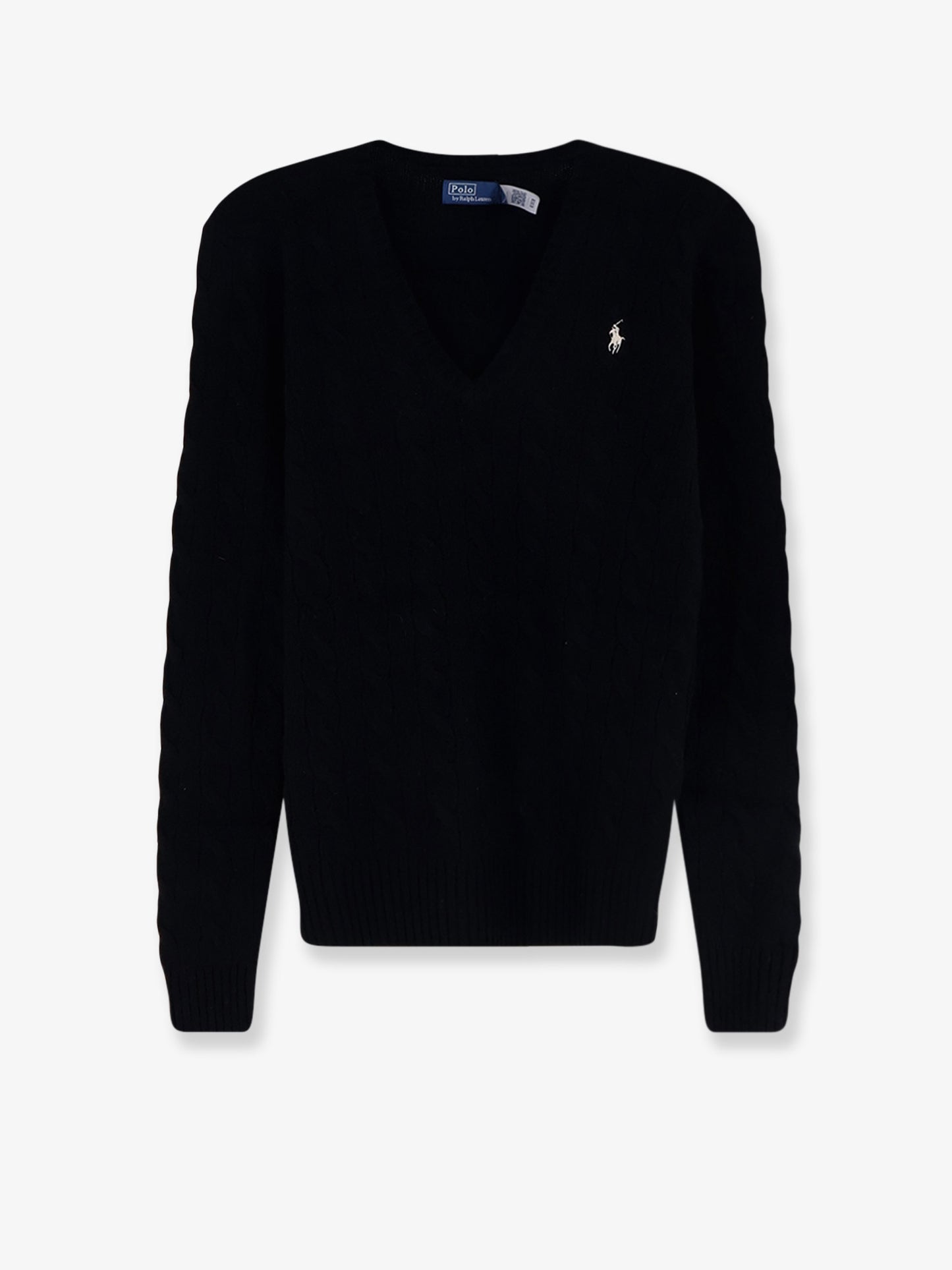 Maglia in misto lana e cashmere con logo ricamato frontale