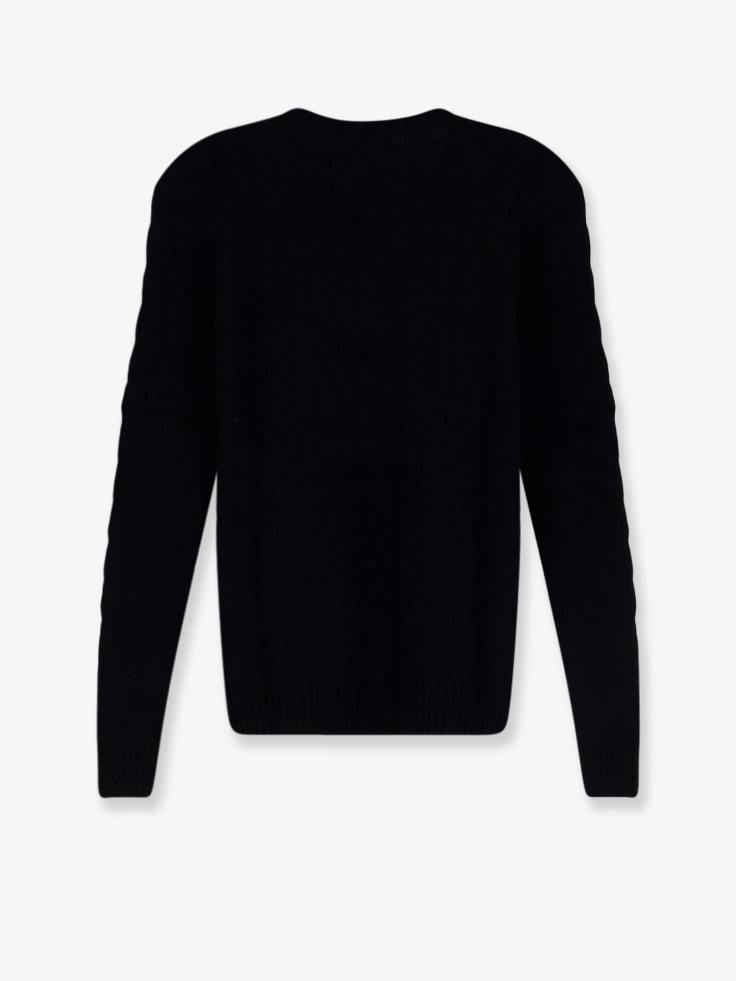 Maglia in misto lana e cashmere con logo ricamato frontale