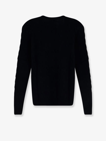 Maglia in misto lana e cashmere con logo ricamato frontale thumbnail