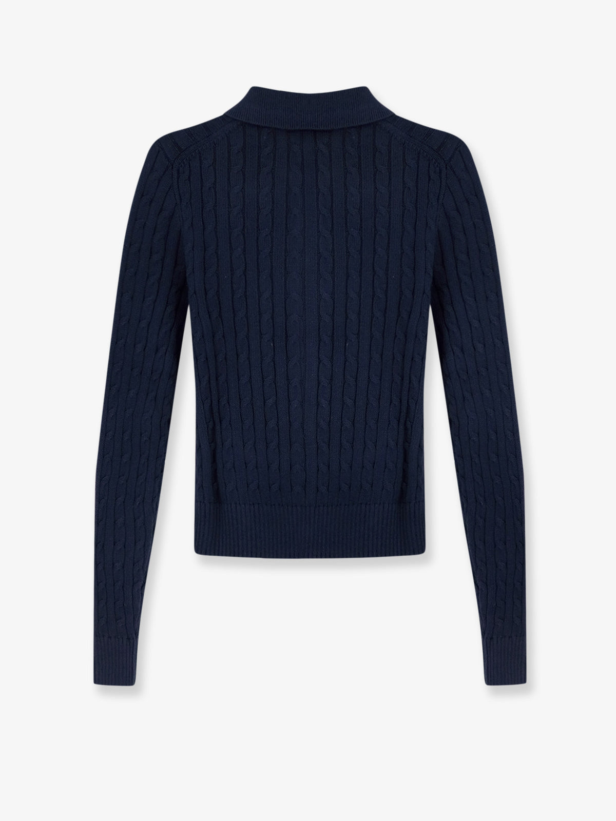 Cotton cardigan with braided knit