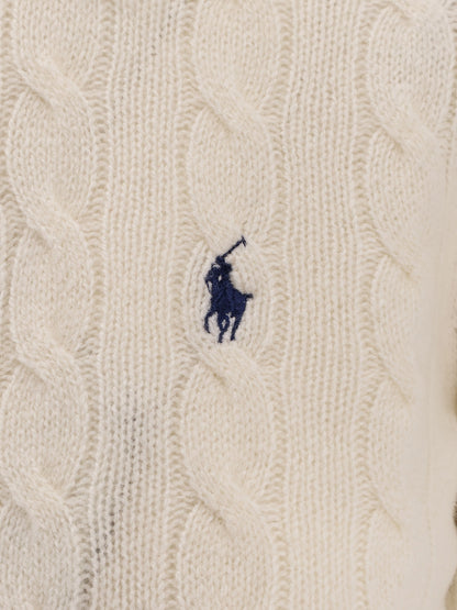 Maglia polo in lana e cashmere a trecce thumbnail