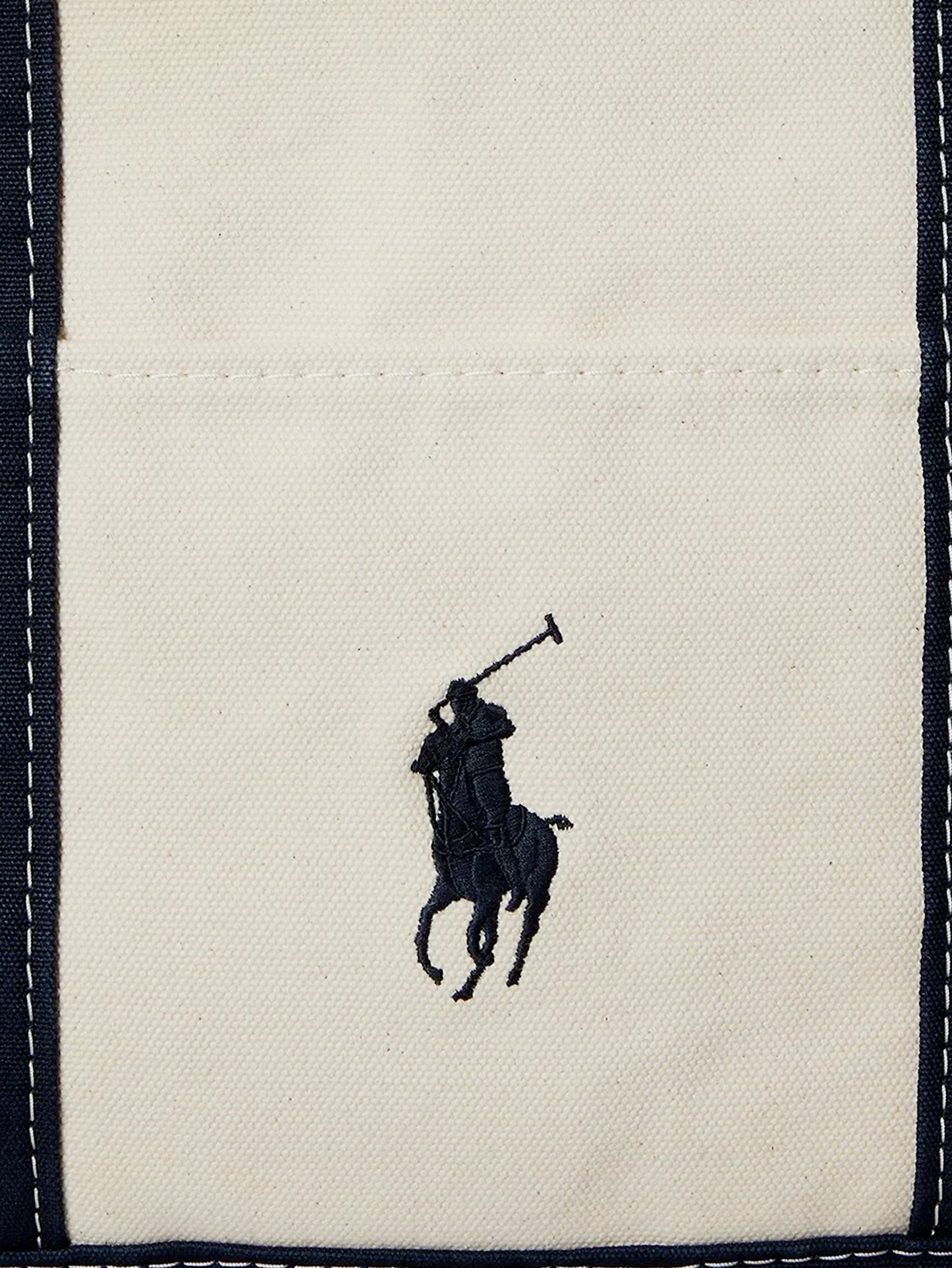 Denim shoulder bag with embroidered logo on the front