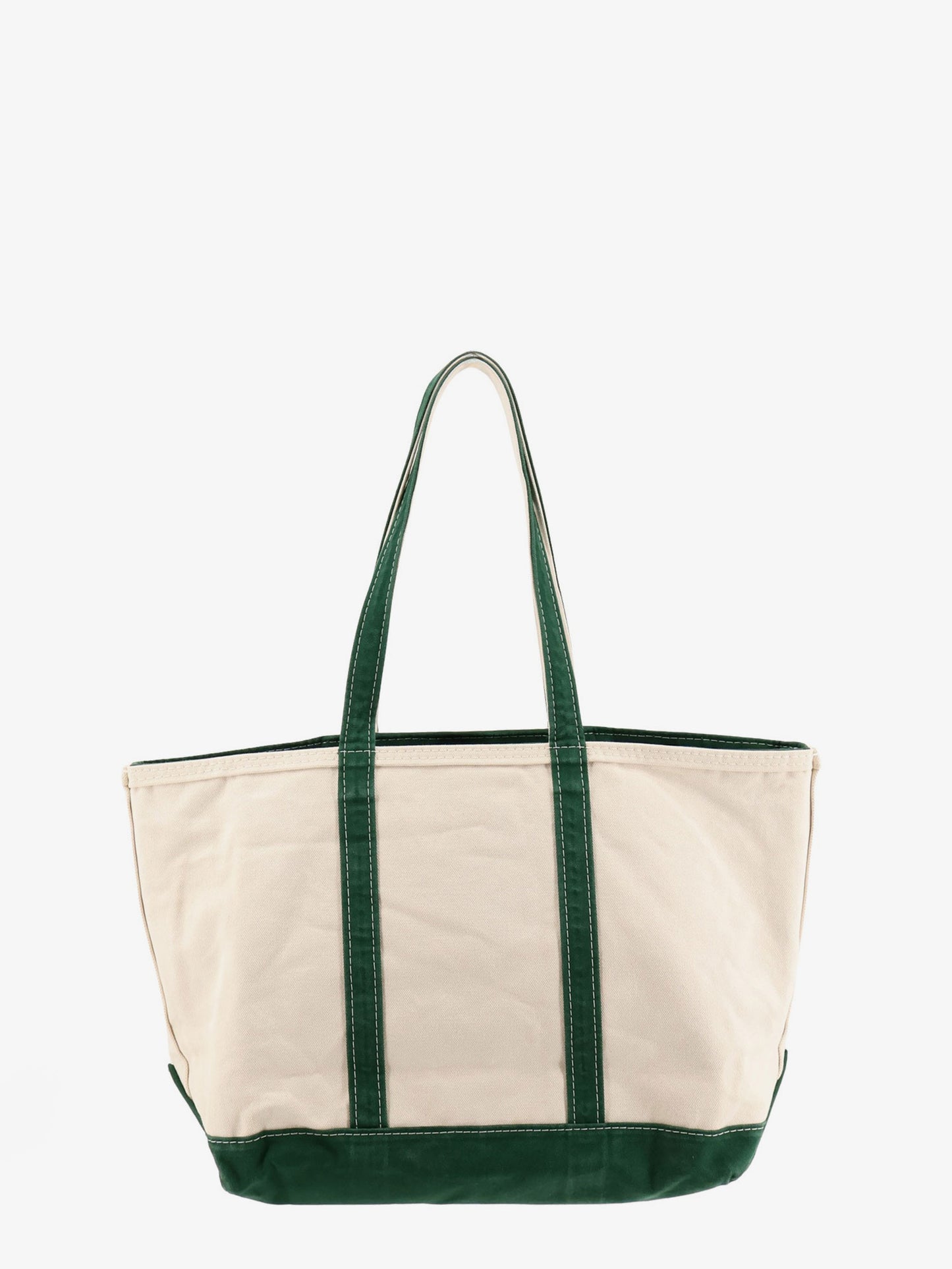 Denim shoulder bag with embroidered logo on the front