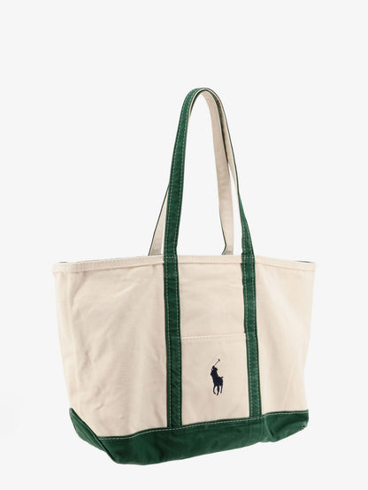 Denim shoulder bag with embroidered logo on the front thumbnail
