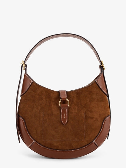 Suede and leather shoulder bag thumbnail