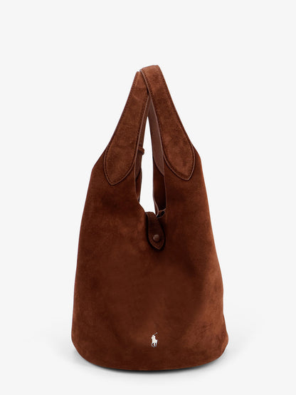 Play suede shoulder bag with contrasting logo thumbnail