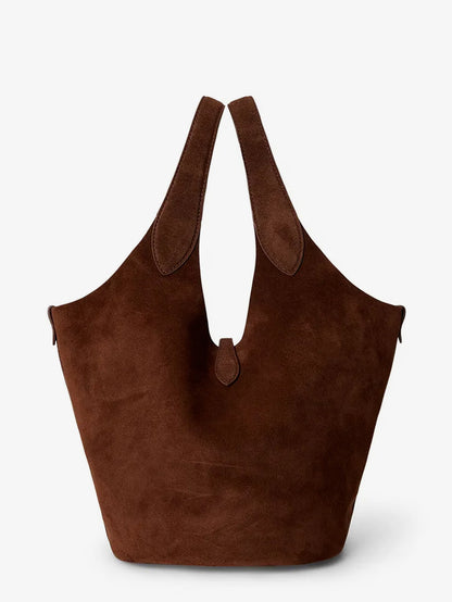 Play suede shoulder bag with contrasting logo thumbnail