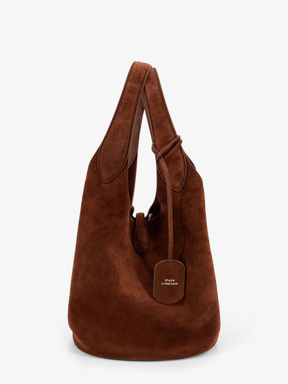 Play suede shoulder bag with contrasting logo thumbnail