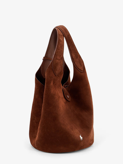 Play suede shoulder bag with contrasting logo thumbnail
