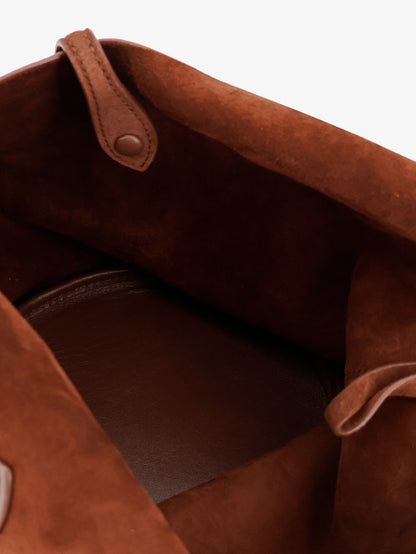 Play suede shoulder bag with contrasting logo thumbnail