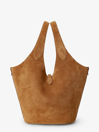 Play suede shoulder bag with contrasting logo thumbnail