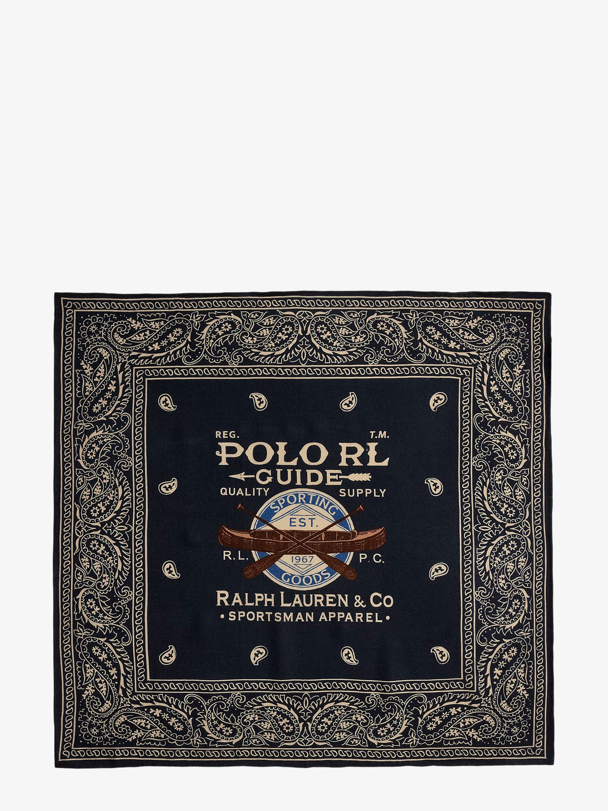 Foulard in cotone con stampa paisley