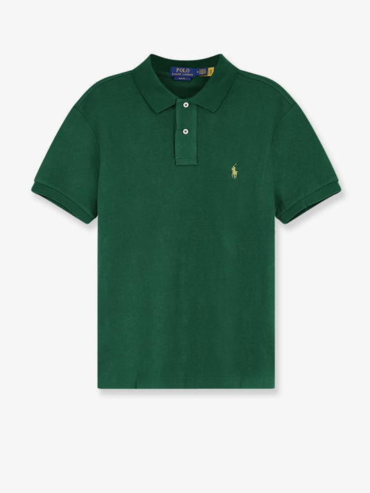 Polo in cotone con ricamo logo frontale
