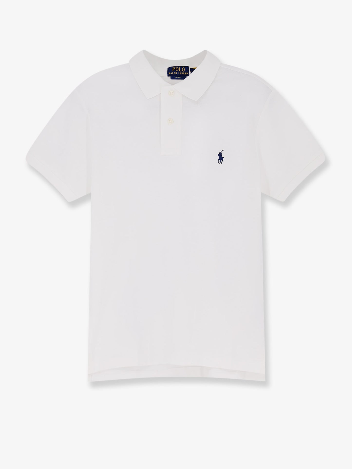 Polo in cotone con logo ricamato
