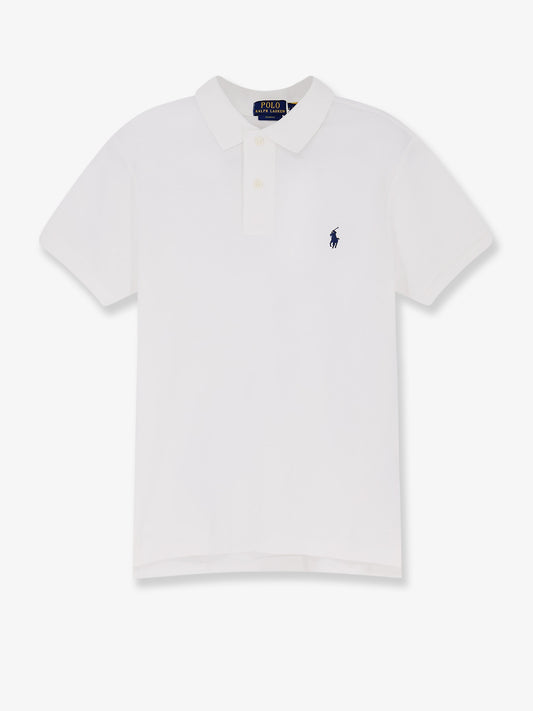 Polo in cotone con logo ricamato
