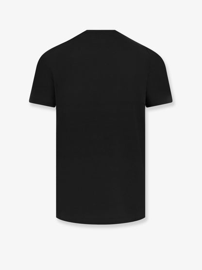 T-shirt in cotone con logo ricamato frontale thumbnail