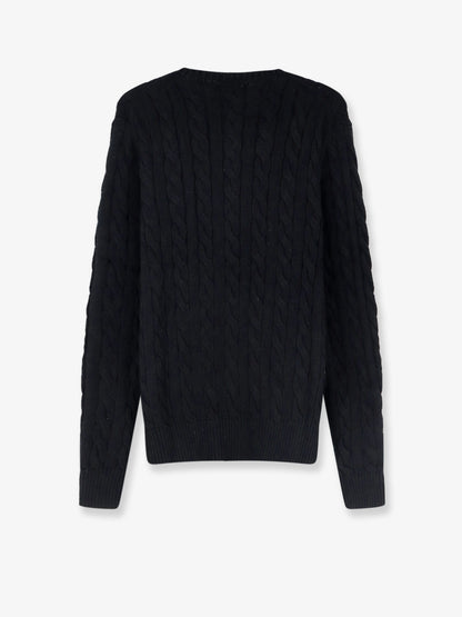 Cotton sweater with braided knit thumbnail